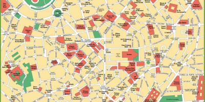 Milano city mapu