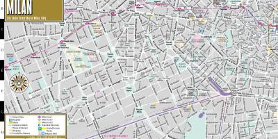 Street mape, milan city centre