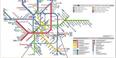 Milano vlakovej stanice mapu