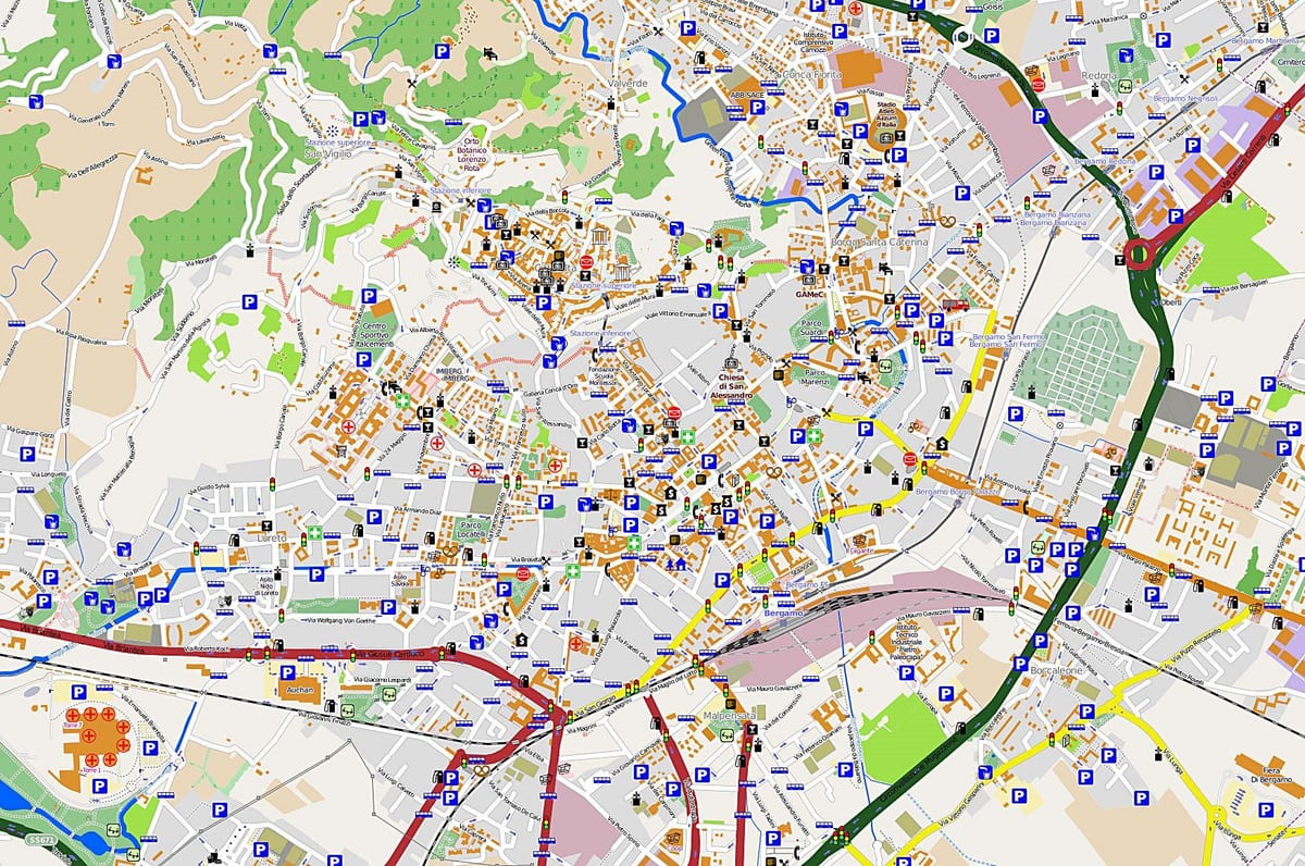 mapu miláno-bergamo