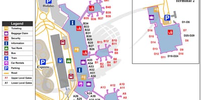 Mapa malpensa terminál 1,
