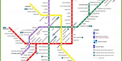 Milano mapu metra