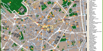 Mapu miláno taliansko turistické atrakcie