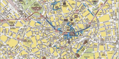 Milano taliansko mapa