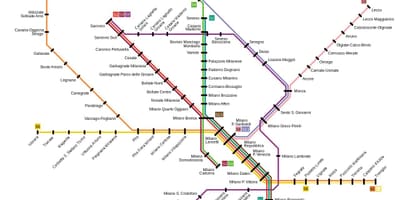 Milan prímestskej železničnej mape