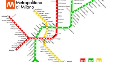 Metro mapu milano